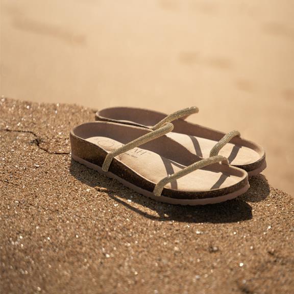 Sandals Open Lidia Beige & Gold from Shop Like You Give a Damn